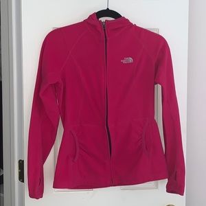 North Face pink fleece zip up